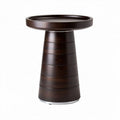 Wooden side table with round tray top and tapered base 40 x 40 x 60cm